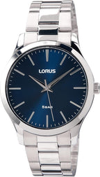 Lorus Classic Mens Watch with Blue Dial and Silver Bracelet RRX65HX9