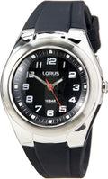 Lorus Unisex Kids Watch with Black Dial and Black Silicone Strap RRX75GX9