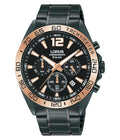 Lorus Mens Chronograph Watch with Black Dial and Black Strap RT336JX9