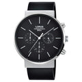 Lorus Men's Chronograph Watch with Black Dial & Black Strap  RT373GX8