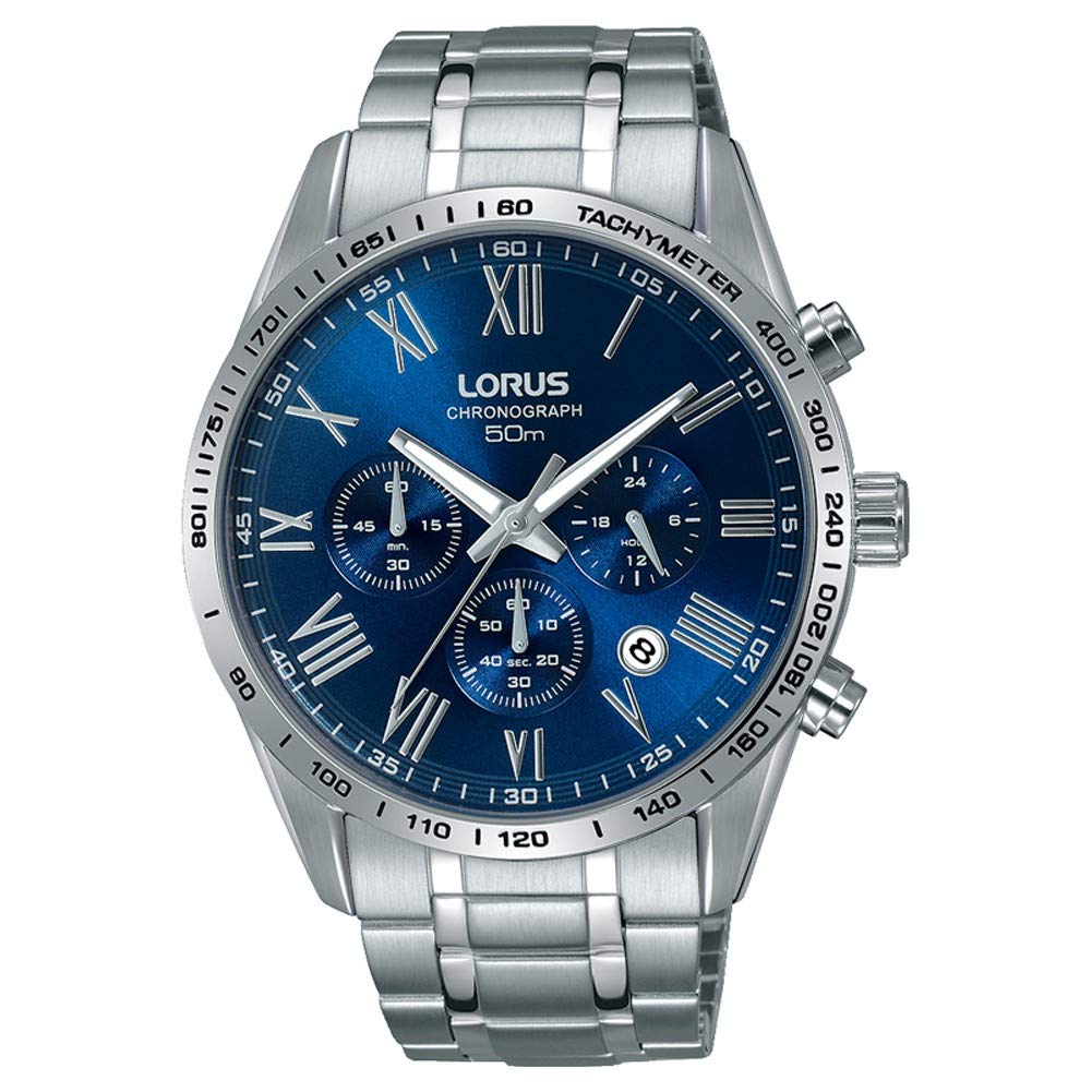 Lorus Mens Blue Dial Chronograph Watch RT387FX9