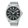 Lorus Mens Automatic Watch with Black Dial and Silver Bracelet RU401AX9