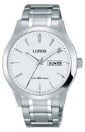 Lorus Mens White Dial Bracelet Watch RXN25DX9
