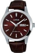 Gwyl Lorus i Ddynion gyda Strap Lledr Brown RXN31DX9