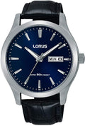 Lorus Mens Watch with Black Strap and Blue Dial RXN33DX9