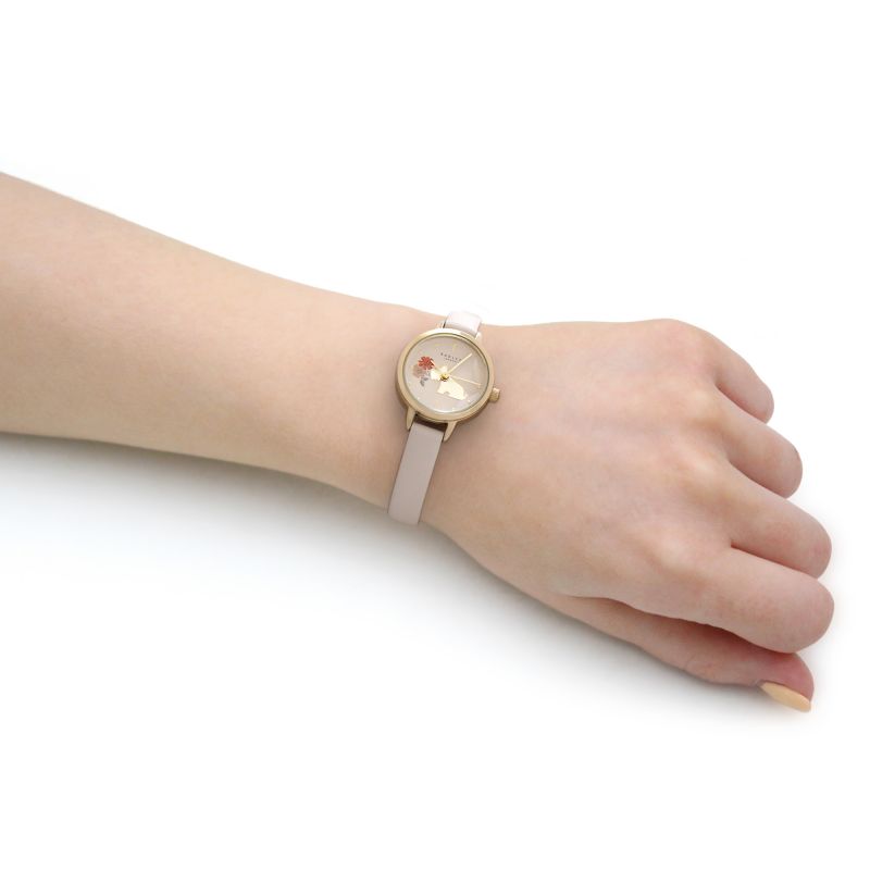 Ladies Radley Watch with Nude Floral Dial and Nude Leather Strap RY21236A