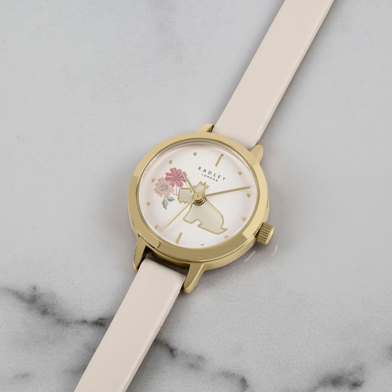 Ladies Radley Watch with Nude Floral Dial and Nude Leather Strap RY21236A