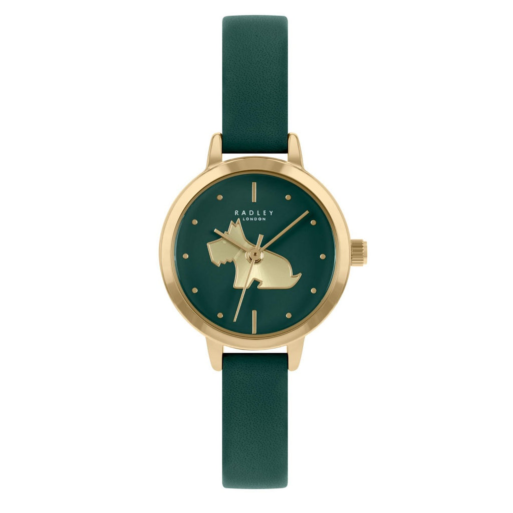 Radley Ladies Watch & Necklace Set with Green Dial and Green Leather Strap RY21308A-SET