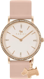 RADLEY Ladies Watch with Rose Gold Dial and Pink Leather Strap RY21358