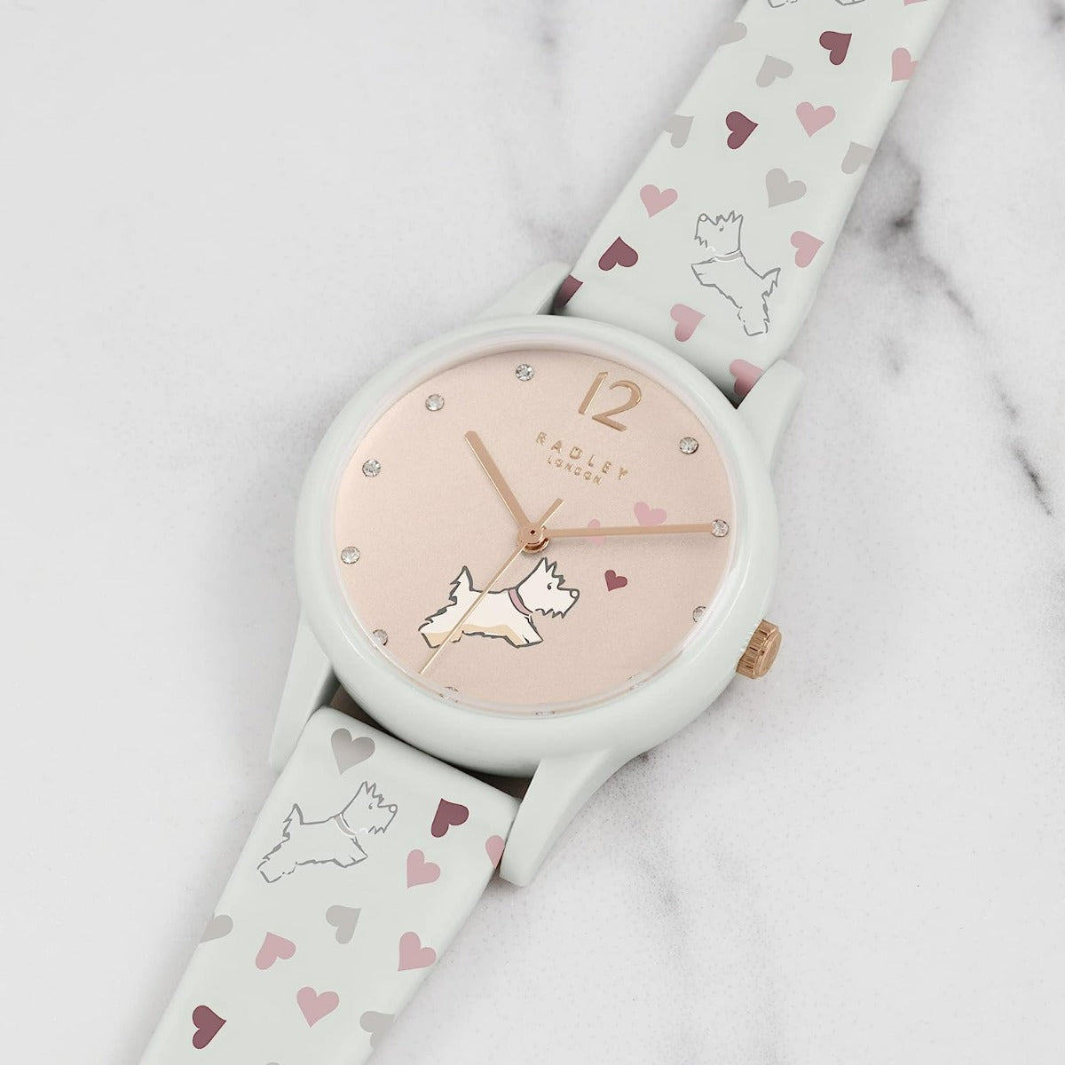 RADLEY Ladies Watch with Rose Gold Dial and Silicone Strap RY21374