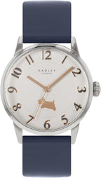 Radley Ladies Watch with White Dial and Blue Leather Strap RY21391A