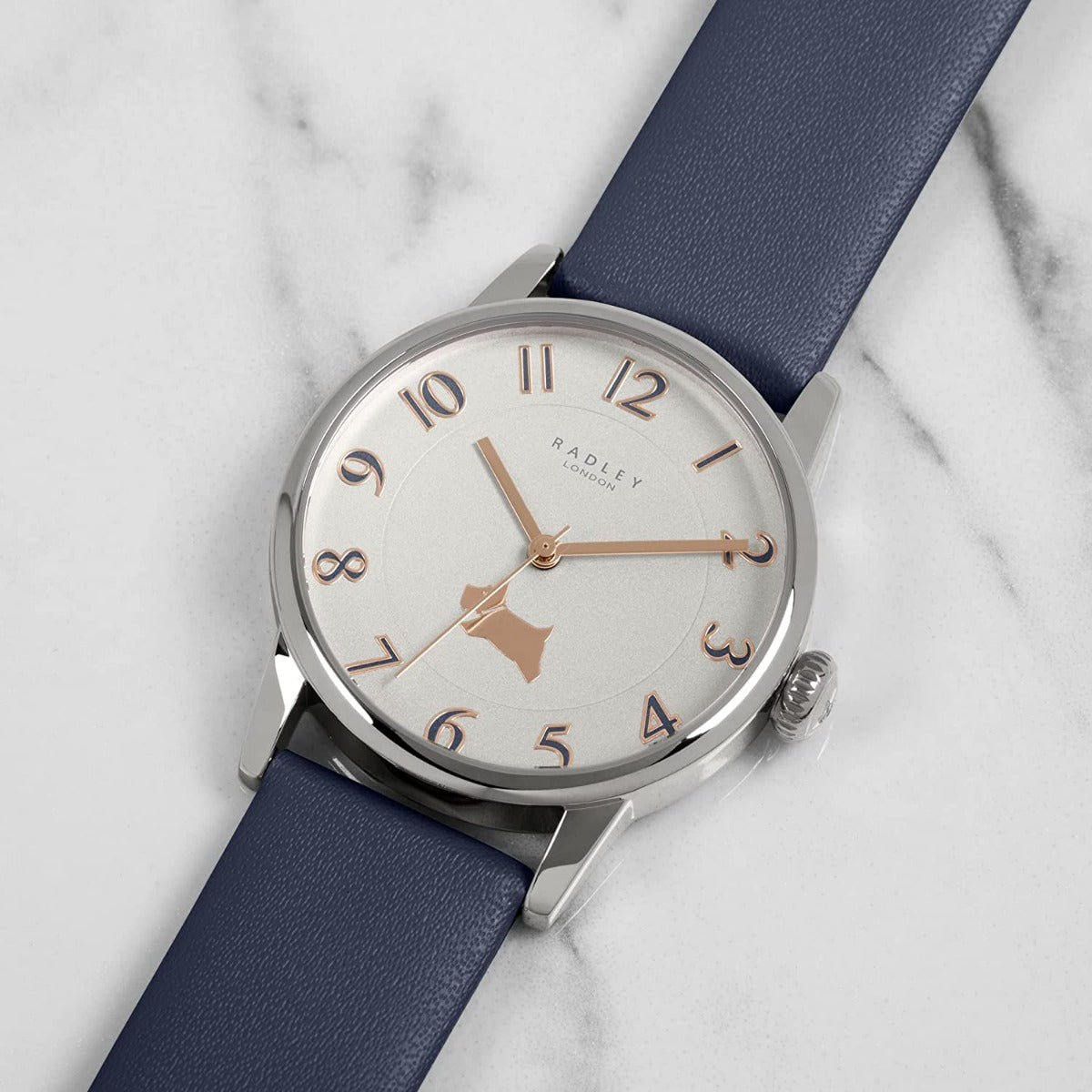 Radley Ladies Watch with White Dial and Blue Leather Strap RY21391A