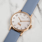 Radley Ladies Watch with Rose Gold Dial and Blue Leather Strap RY21396A