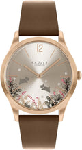 Radley Ladies Watch with Rose Gold Dial and Brown Leather Strap RY21416A