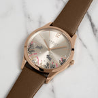 Radley Ladies Watch with Rose Gold Dial and Brown Leather Strap RY21416A