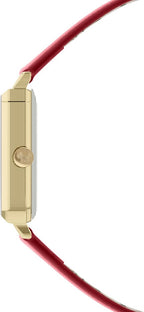 Radley Ladies Watch with Gold Dial and Red Leather Strap RY21432A