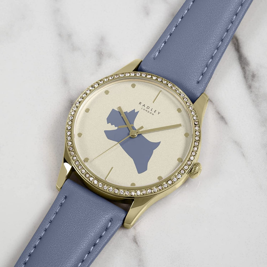 Radley Ladies Watch with Cream Dial and Blue Leather Strap RY21454A
