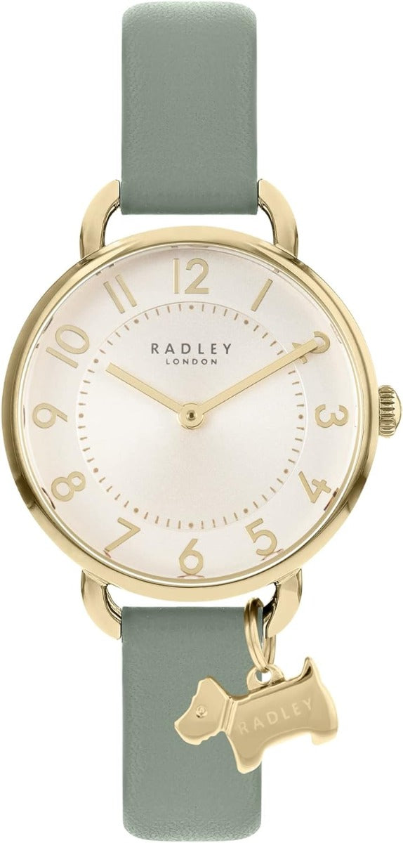 Radley Ladies Watch with Champagne Dial and Green Leather Strap RY21466