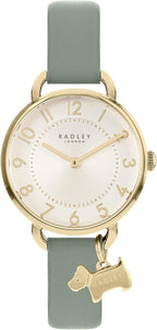 Radley Ladies Watch with Champagne Dial and Green Leather Strap RY21466