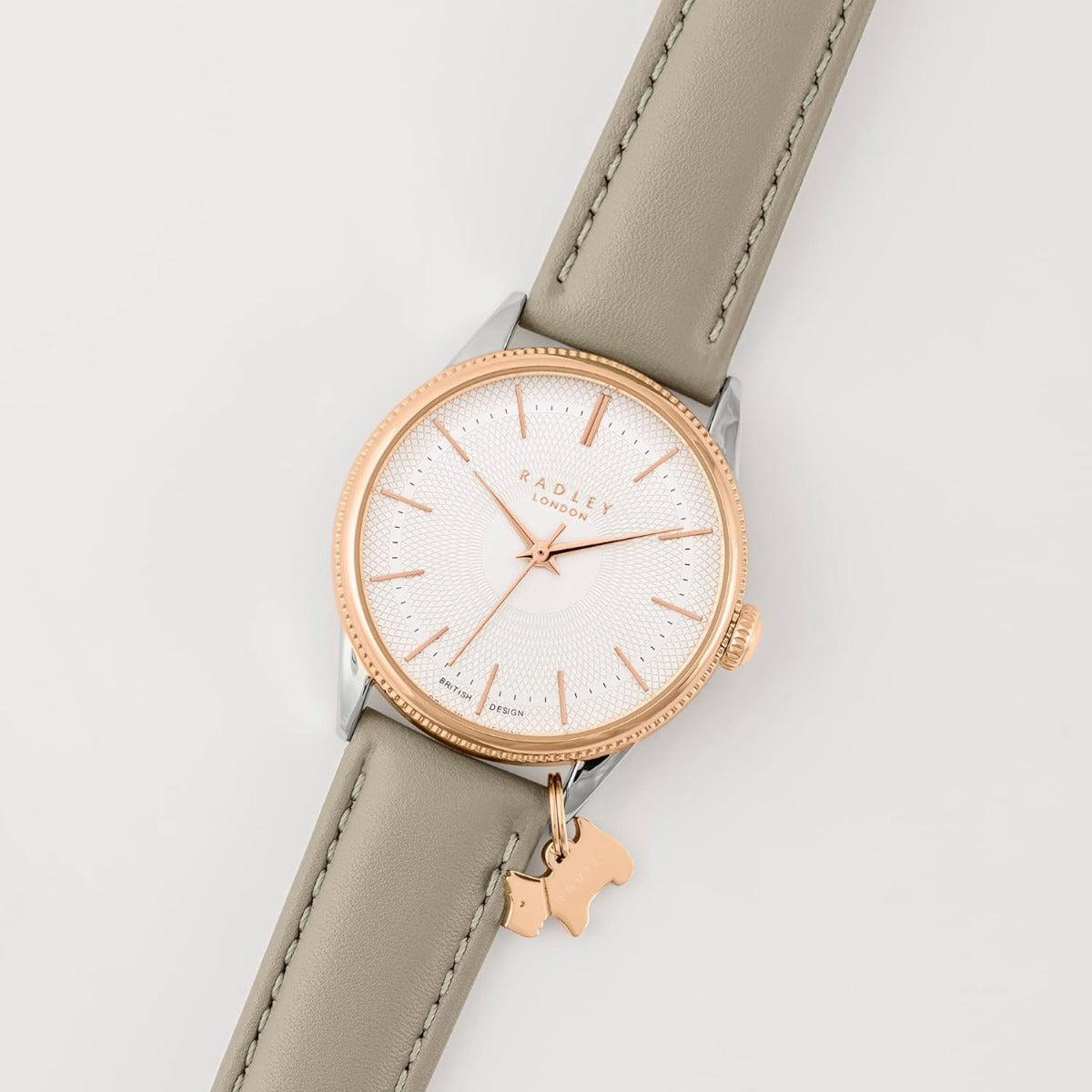Radley Ladies Watch with White Dial & Grey Strap RY21599