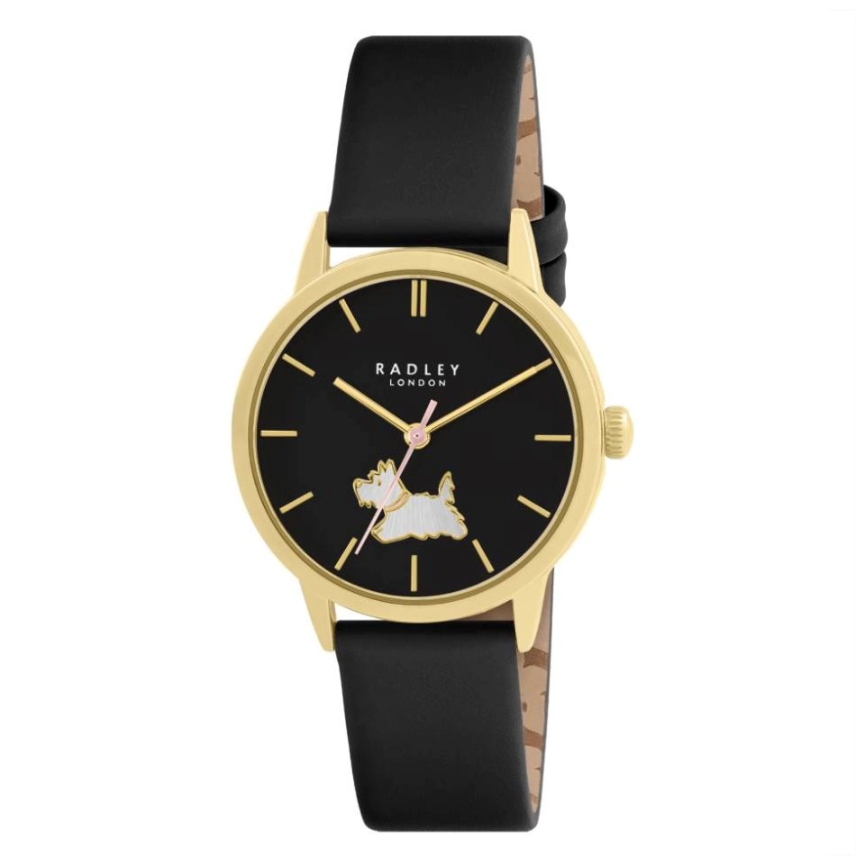 RADLEY Ladies Watch with Black Dial and Black Leather Strap RY21674A