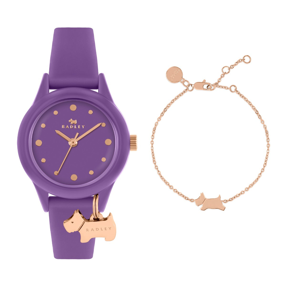 Radley Ladies Watch with Purple Dial & Strap with Matching Bracelet RY21690