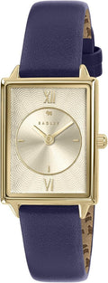 RADLEY Ladies Watch with Gold Dial and Blue Leather Strap RY21854