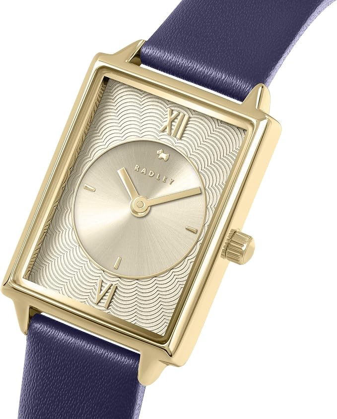 RADLEY Ladies Watch with Gold Dial and Blue Leather Strap RY21854