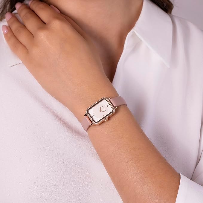 RADLEY Ladies Watch with Gold Dial and Pink Leather Strap RY21892