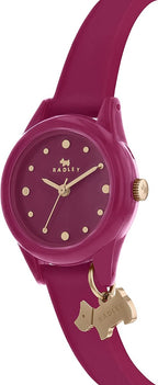 Radley Ladies Watch with Pink Dial and Pink Silicone Strap Watch RY2636