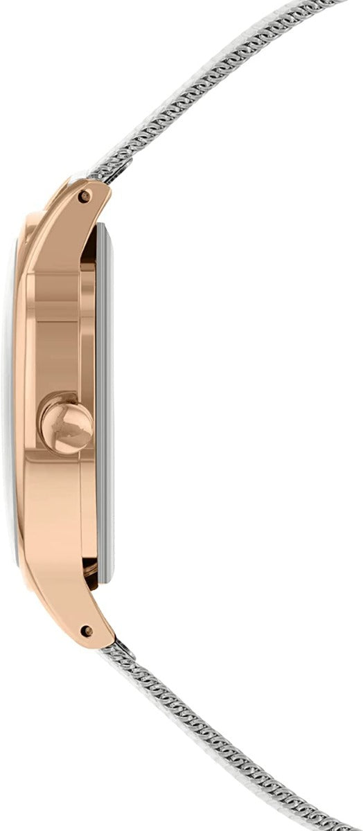 Cloc Menywod Radley gyda Deial Aur a Strap Milanese Dur Di-staen Arian RY4588A