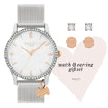 Radley Ladies Gift Set with Mother of Pearl Dial and Silver Milanese Strap and Earrings Set RY4593A-SET