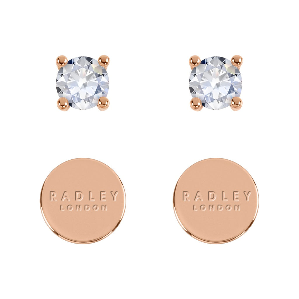 Radley Ladies Gift Set with Mother of Pearl Dial and Silver Milanese Strap and Earrings Set RY4593A-SET