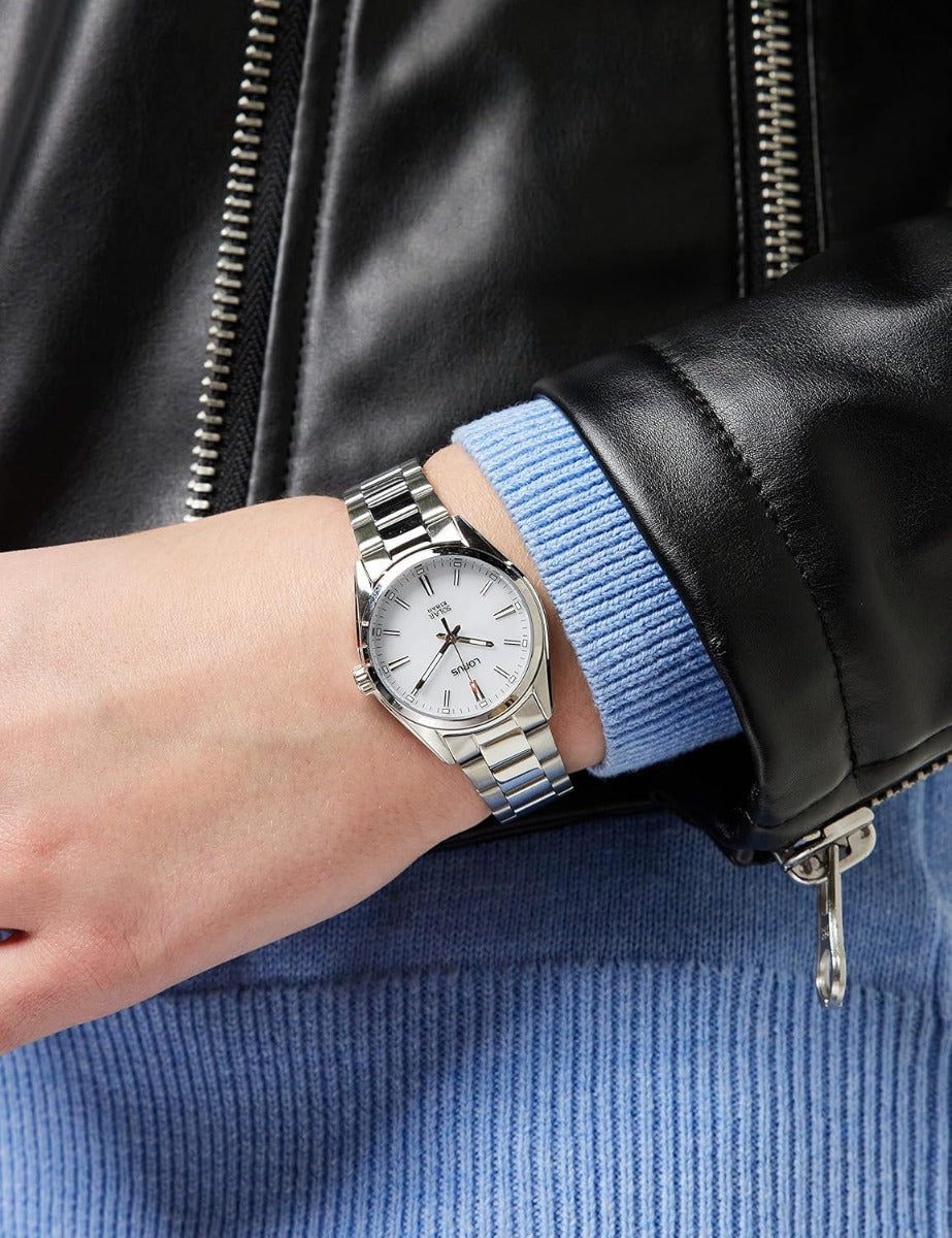 Lorus Ladies Solar Watch with White Dial and Silver Bracelet RY503AX9
