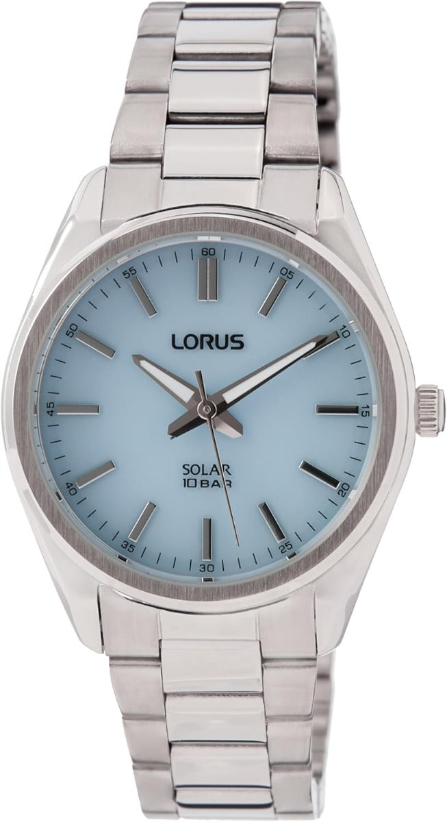 Lorus Ladies Solar Watch with Blue Dial and Silver Bracelet RY511AX9