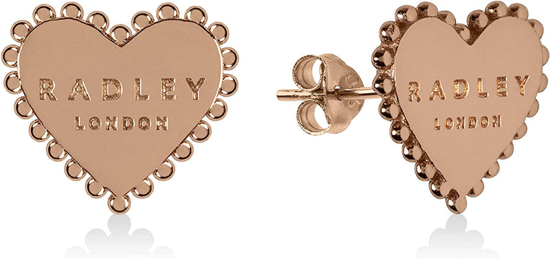 Clustdlysau Merched Radley Clustdlysau Arian Sterling Platiog Aur Rhosyn 18ct RYJ1126