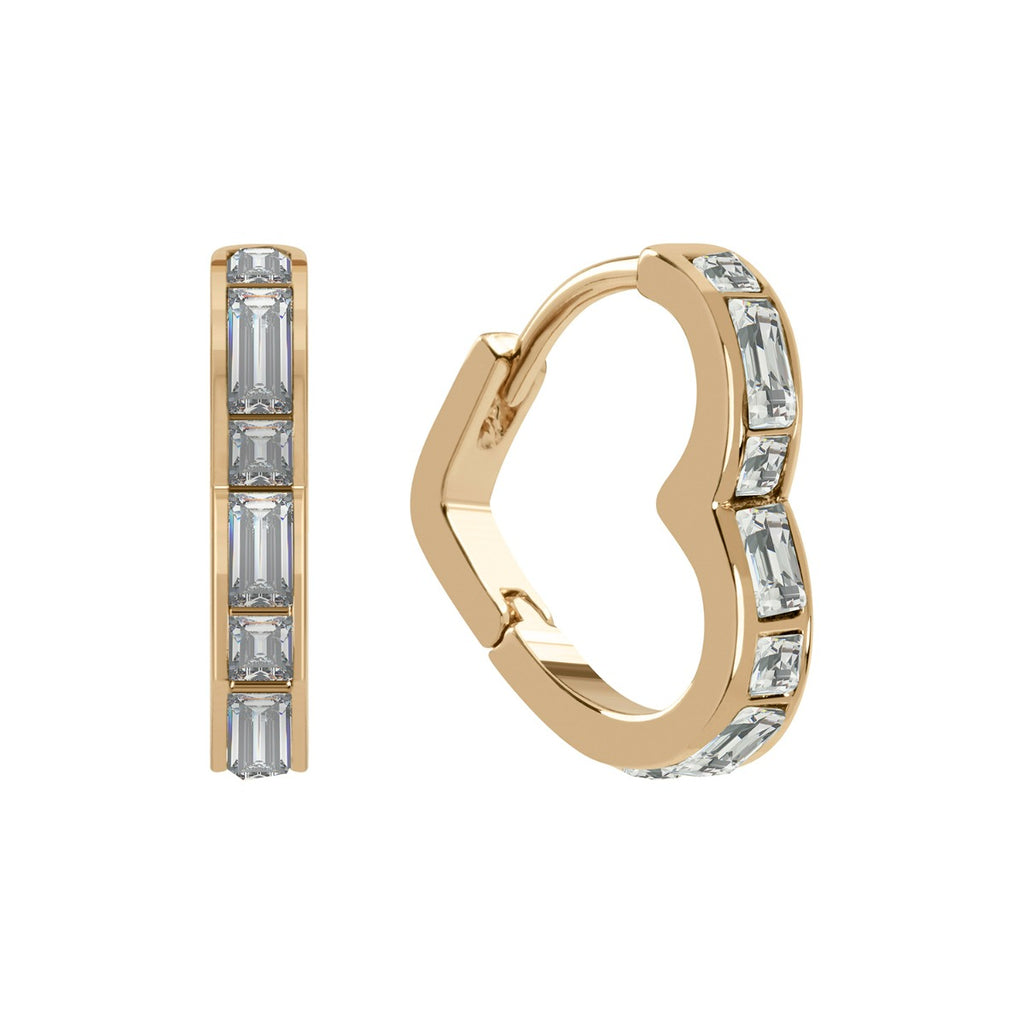 Radley Ladies Stone Set Heart Huggie Earrings RYJ1188S