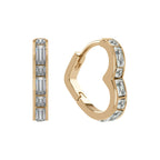 Radley Ladies Stone Set Heart Huggie Earrings RYJ1188S