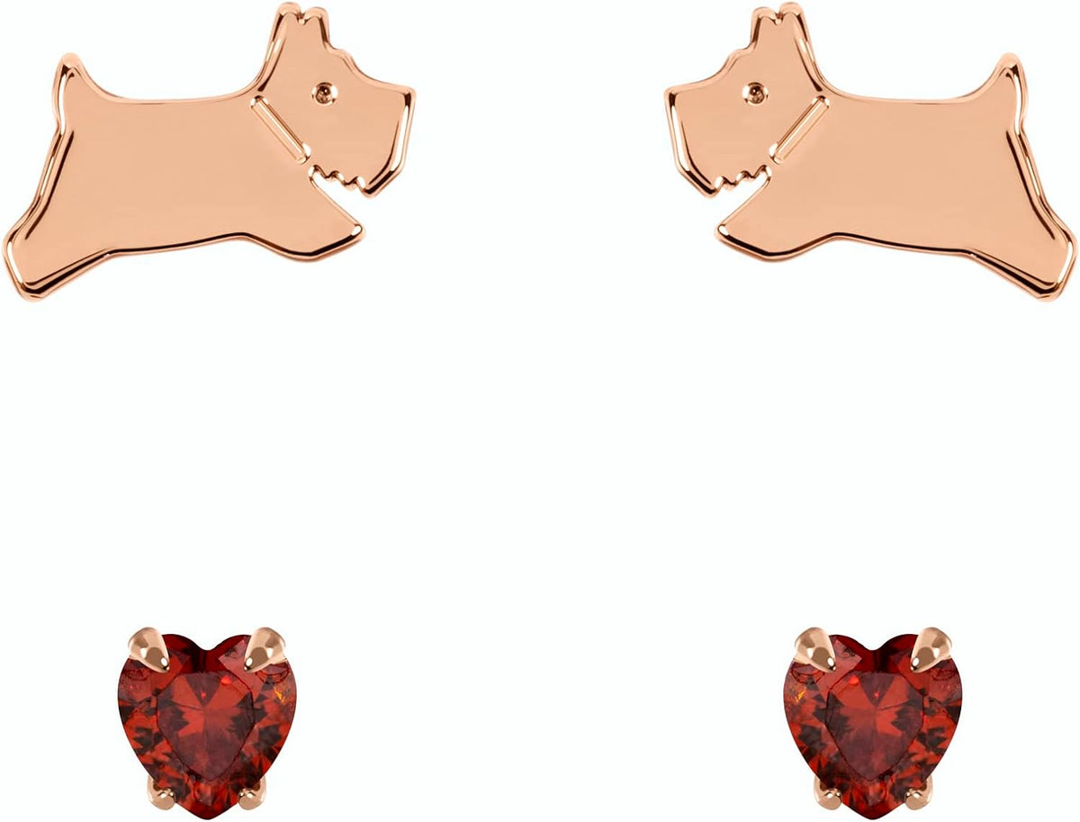 Radley Ladies 18ct Rose Gold Plated Sterling Silver Earrings RYJ1254