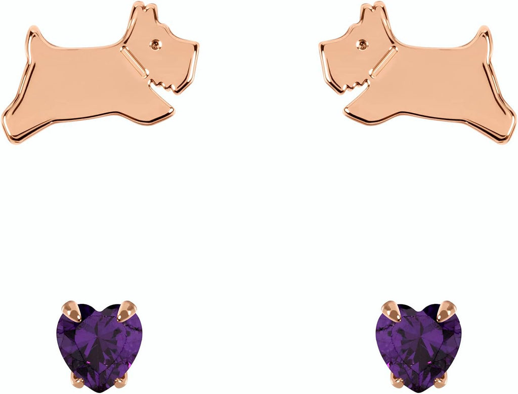 Radley Ladies 18ct Rose Gold Plated Sterling Silver Earrings RYJ1256