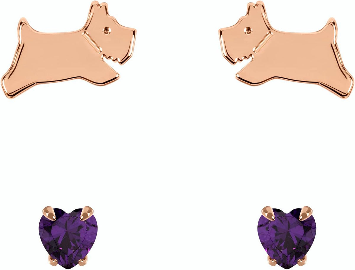 Radley Ladies 18ct Rose Gold Plated Sterling Silver Earrings RYJ1256