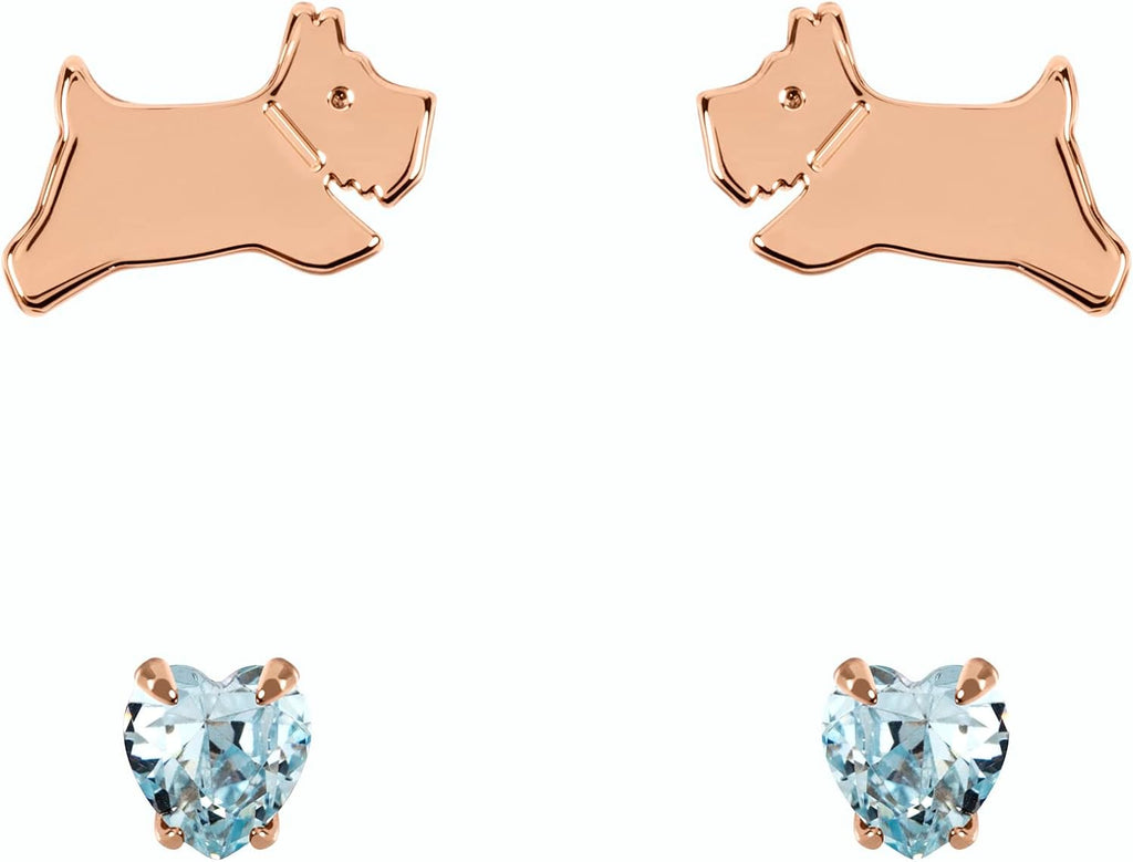 Radley Ladies 18ct Rose Gold Plated Sterling Silver Earrings RYJ1258