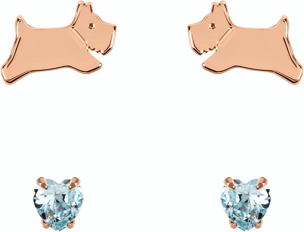 Radley Ladies 18ct Rose Gold Plated Sterling Silver Earrings RYJ1258