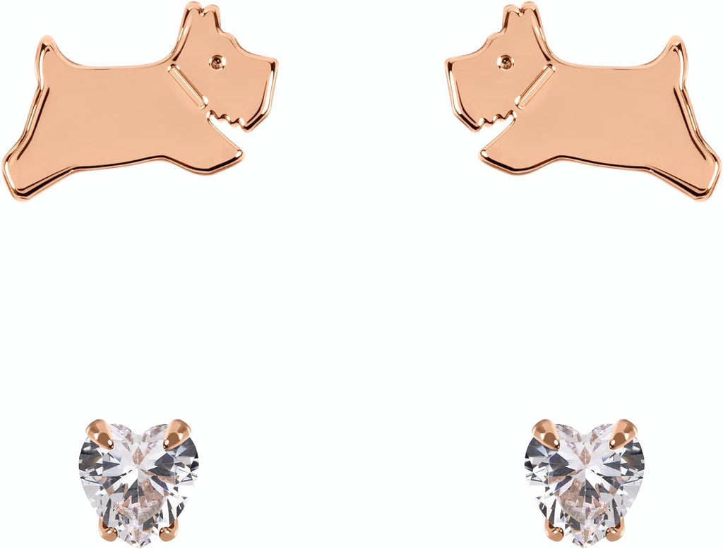 Radley Ladies 18ct Rose Gold Plated Sterling Silver Earrings RYJ1260
