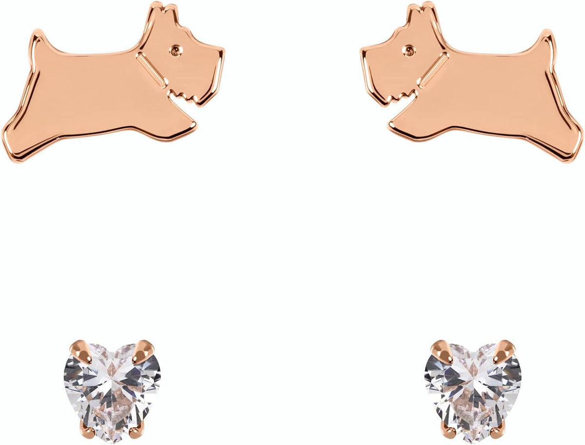 Radley Ladies 18ct Rose Gold Plated Sterling Silver Earrings RYJ1260
