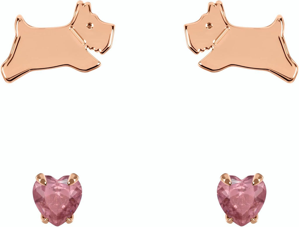 Radley Ladies 18ct Rose Gold Plated Sterling Silver Earrings RYJ1272