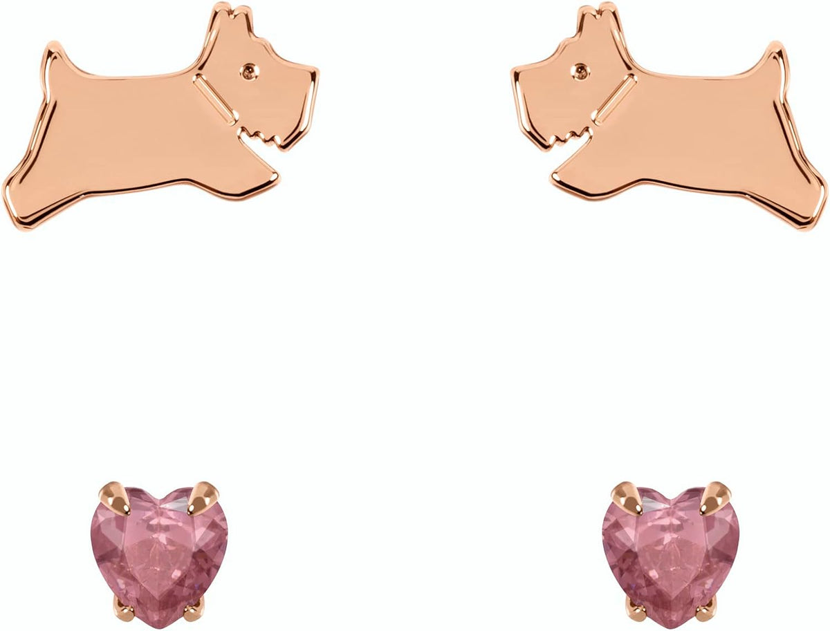 Radley Ladies 18ct Rose Gold Plated Sterling Silver Earrings RYJ1272
