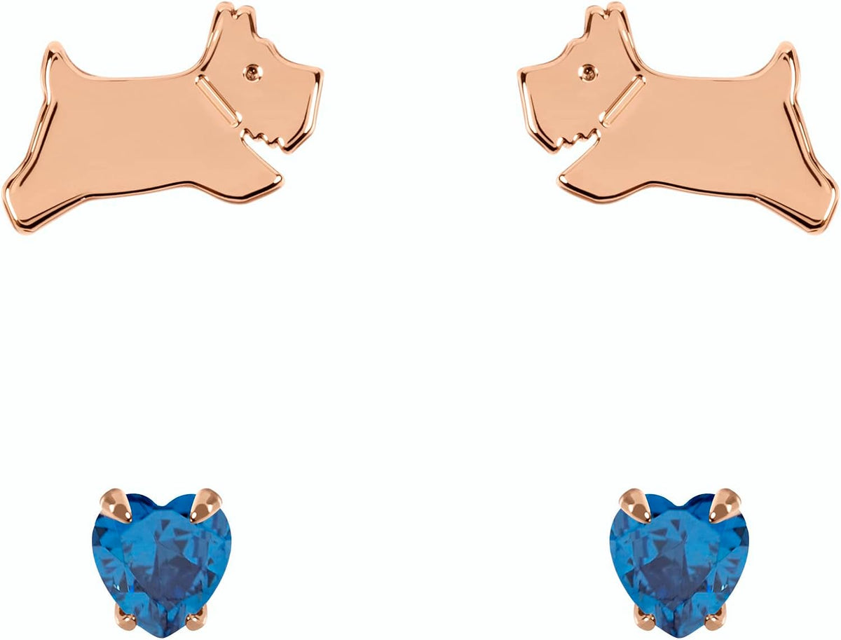 Radley Ladies 18ct Rose Gold Plated Sterling Silver Earrings RYJ1276