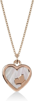 Radley London Rose Gold Necklace with MOP Heart Pendant RYJ2060
