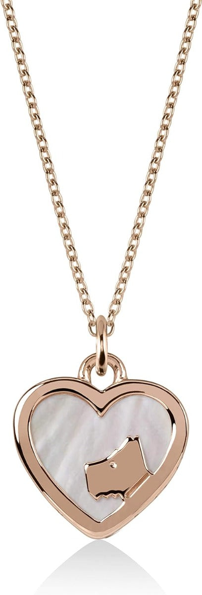 Radley London Rose Gold Necklace with MOP Heart Pendant RYJ2060